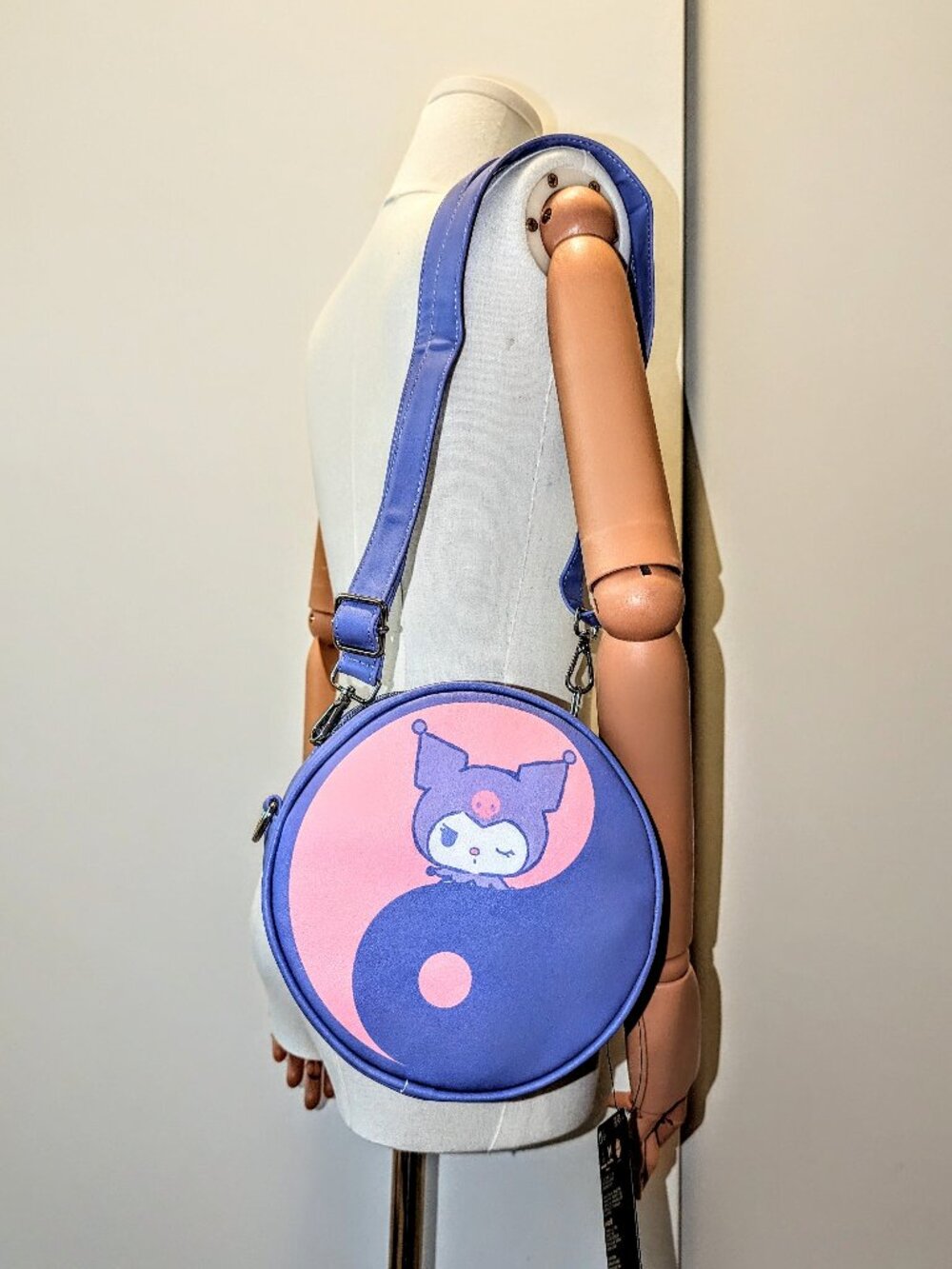 NWT Sanrio Hot Topic Kuromi My Melody Yin-Yang Crossbody Bag Purple Pink